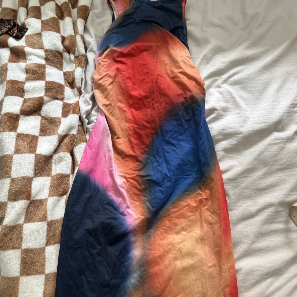 Colorful Sleeveless Maxi Dress